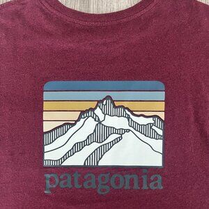 Patagonia Responsibili-Tee Line Logo Ridge Pocket T-Shirt – Sequoia Red - XL